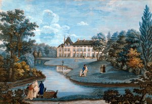 Kilátás a Malmaison kastély homlokzatára és parkjára. Regina Catherine Carrey akvarellje. 19. század eleje. Malmaison. Musee Du Chateau - Kilátás a Malmaison kastély homlokzatára és parkjára. Regina Catherine Carey akvarellje. Korai alkotó: Regina Catherine Carey