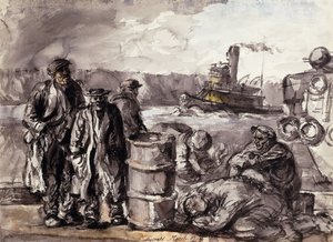 A dokkoknál alkotó: Reginald Marsh