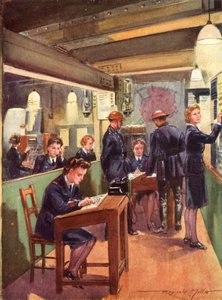 A háborús brit Nemzeti Tűzoltóság irányítóterme, II. világháború