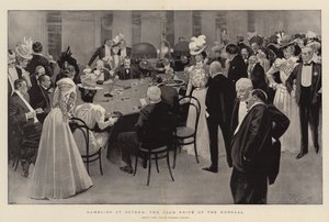Szerencsejáték Oostende-ben, a Kursaal Club Prive (litho) alkotó: Reginald Thomas Cleaver