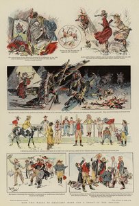 Hogyan ment el két kancelláriás gyám a Sziklás-hegységbe lövöldözni (színes litográfia) alkotó: Reginald Thomas Cleaver