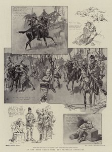 A Bush Veldtben a császári lovassággal (litográfia) alkotó: Reginald Thomas Cleaver