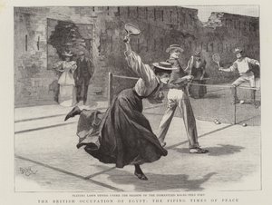 Egyiptom brit megszállása, a békeidők csövezése (metszet) alkotó: Reginald Thomas Cleaver