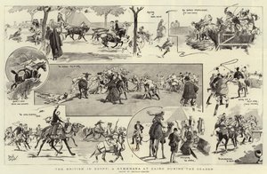 A britek Egyiptomban, Gymkhana Kairóban a szezonban (litho) alkotó: Reginald Thomas Cleaver