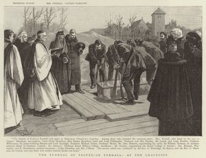 Tyndall professzor temetése, a sírnál (metszet) alkotó: Reginald Thomas Cleaver