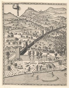 Kilátás Firenzére (bal oldal) Fiorenza (cím a tárgyon) alkotó: Reichsdruckerei