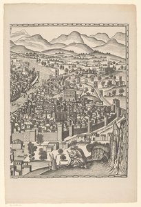 Kilátás Firenzére (jobb oldali rész) Fiorenza (cím a tárgyon) alkotó: Reichsdruckerei