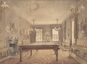 A devonshire-i Lupton House biliárdszobájának belseje, amelyet George... tervezett, 1838. alkotó: Reid Turner