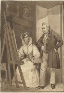 Wilhelmina Frederica Sophia porosz portréja, Orange-Nassau hercegnője férjével I. Vilmos királlyal