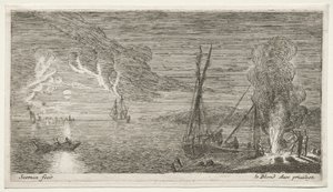 Máglya és holdfény. alkotó: Reinier Nooms