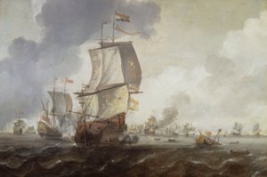Az első holland háború egyik csatája alkotó: Reinier Nooms