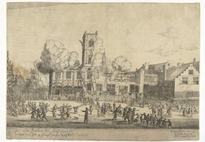 A régi városháza tüze Amszterdamban A régi amszterdami városháza leégett július 7-én, vasárnap hajnalban fél háromkor, 1652 (cím az objektumon)