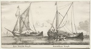 Amszterdam hajói: egy fríz Bilander. Egy Gelderland Bilander.
