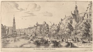 Noordenmarkt a Noorden Kerkkel (The Noorder Marckt with the Kerck)
