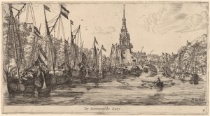 Roowaensche Quay (De Roowaensche Kaey) alkotó: Reinier Nooms, called Zeeman