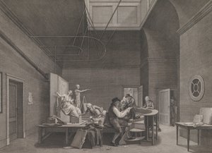 A Rajzakadémia a Felix Meritis Társaságnál Amszterdamban, kb. 1800. alkotó: Reinier Vinkeles