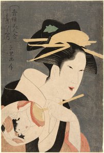 A Pleasure Quarters szépségei (Seiro bijin awase): az Izumiya teaház háziasszonya