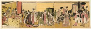Paródiája Genji hercegről és körmenetéről alkotó: Chōkyōsai Eiri