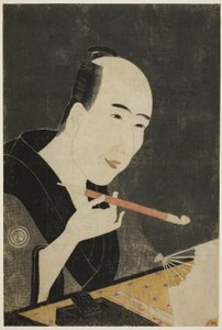 Santo Kyoden, Kyobashi mesterének portréja (Edo hana Kyobashi natori) alkotó: Chōkyōsai Eiri