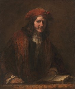A vörös sapkás férfi, 1660-65 körül (olaj, vászon) alkotó: Rembrandt Harmensz. van Rijn (school of)