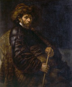Ülő férfi bottal (olaj, vászon) alkotó: Rembrandt Harmensz. van Rijn