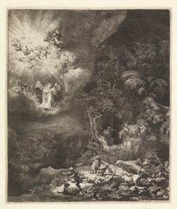 Hirdetés a pásztoroknak, 1634 alkotó: Rembrandt van Rijn