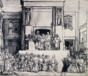 Krisztus bemutatott a népnek, 1655 alkotó: Rembrandt van Rijn
