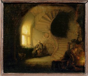 Meditáló filozófus ... alkotó: Rembrandt Harmensz. van Rijn