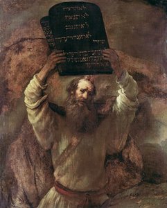 Mózes összetöri a törvény tábláit alkotó: Rembrandt van Rijn