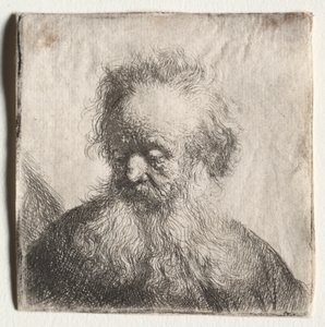Öregember, göndör szakállal: Bust alkotó: Rembrandt Harmensz. van Rijn