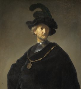Öreg ember arany lánccal alkotó: Rembrandt van Rijn