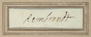 „Rembrandt” (tinta a papíron) alkotó: Rembrandt Harmensz. van Rijn
