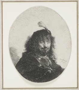 Rembrandt tollas sapkával, 1634 alkotó: Rembrandt van Rijn