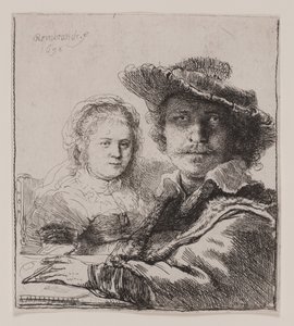 Önarckép Saskiával alkotó: Rembrandt van Rijn