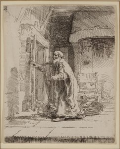 Tobit vaksága: A nagyobb tányér alkotó: Rembrandt van Rijn
