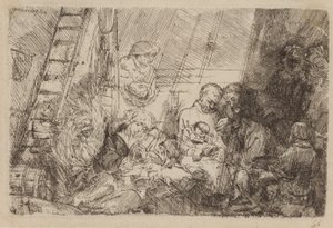 A körülmetélés az istállóban alkotó: Rembrandt van Rijn