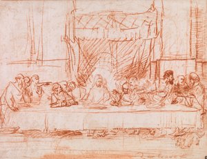 Az utolsó vacsora, Leonardo da Vinci után alkotó: Rembrandt van Rijn