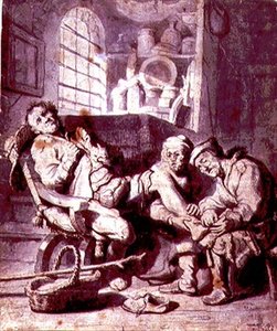 Kificamodott láb (toll és tinta, akvarell papíron) alkotó: Rembrandt Harmensz. van Rijn