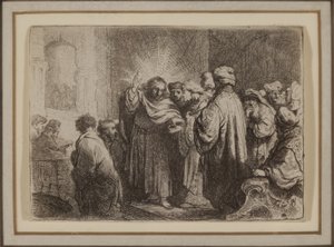 The Tribute Money, 1635 körül (rézkarc) alkotó: Rembrandt van Rijn