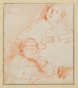 Két tanulmány Saskiáról, 1636-1637 kb alkotó: Rembrandt van Rijn