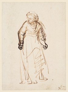 Woman scolding (pen & ink on paper)