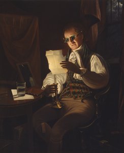 Gyertyafénynél olvasó ember, 1805-08