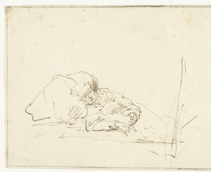 Saskia beteg az ágyban alkotó: Rembrandt van Rijn (copy after)