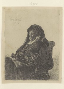 Rembrandt édesanyja fekete kesztyűs özvegyként Recueil de quatre-vingt-cinq estampes originales (sorozat címe)