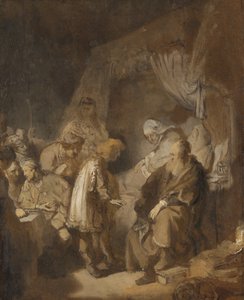 József az álmait meséli alkotó: Rembrandt van Rijn (signed by artist)