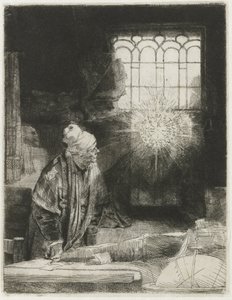 Egy tudós a dolgozószobájában alkotó: Rembrandt van Rijn