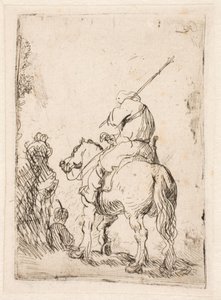 Egy turbános katona lóháton alkotó: Rembrandt van Rijn