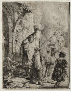 Ábrahám kiűzi Hágárt és Izmaelt alkotó: Rembrandt van Rijn