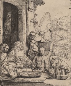 Ábrahám szórakoztatja az angyalokat, 1656. alkotó: Rembrandt van Rijn