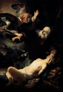 Ábrahám feláldozza Izsákot, 1635. alkotó: Rembrandt van Rijn